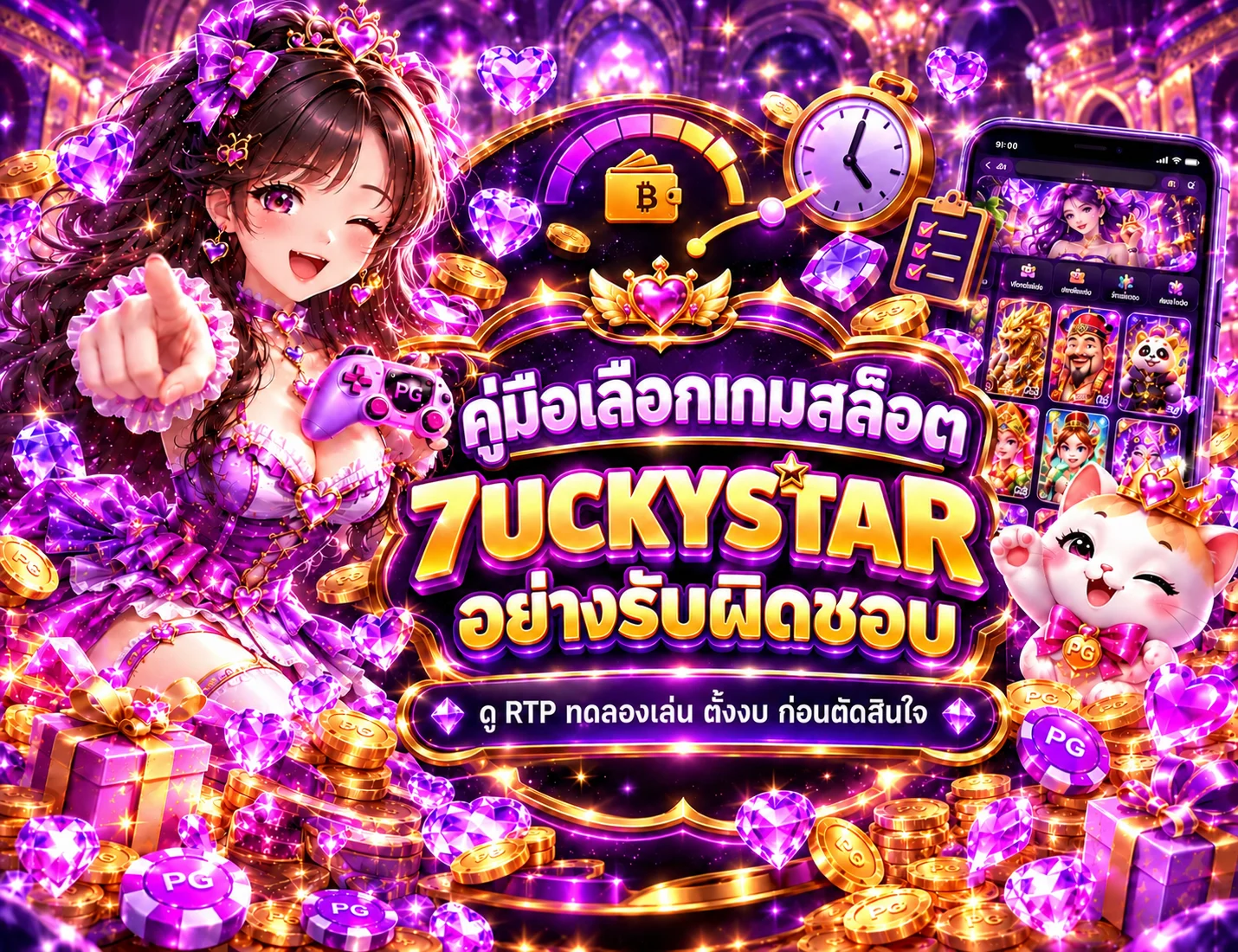 7UCKYSTAR คู่มือเลือกเกมสล็อตด้วย RTP ทดลองเล่น และตั้งงบ